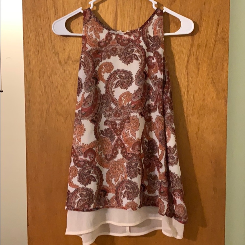 Bohemian style top sleeveless